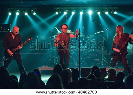 BUDAPEST-OCTOBER 4: CODE black metal band performs on stage at Diesel club on October 04, 2009 in Budapest, Hungary.