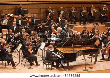 BUDAPEST - SEPT 18: MR Symphonic Orchestra perform on concert at  \