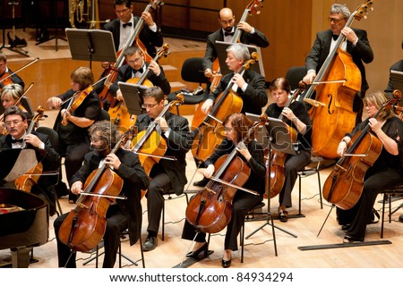 BUDAPEST - SEPT 18: MR Symphonic Orchestra perform on concert at  
