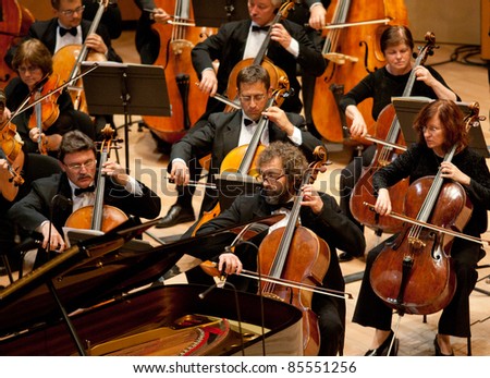BUDAPEST - SEPT 18: Magyar Radio Symphonic Orchestra perform on concert at \