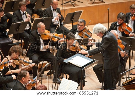 BUDAPEST - SEPT 18: Magyar Radio Symphonic Orchestra perform on concert at \