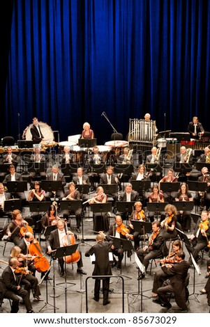 BUDAPEST - SEPT 29: Savaria Symphonic Orchestra perform on concert at \