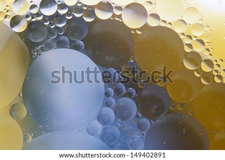 Abstraction, oil bubbles in water
