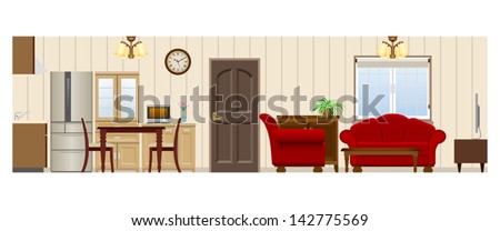 Living room / Dining room / Kitchen