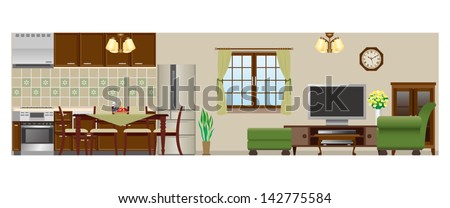 Living room / Dining room / Kitchen