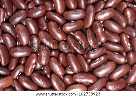 Top view of kidney beans or red beans.