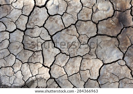 cracked soil ground, drought land so long waterless.