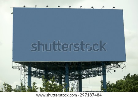 Billboard with empty screen, Free space.