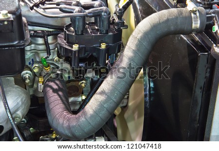 New engine of a modern car truck