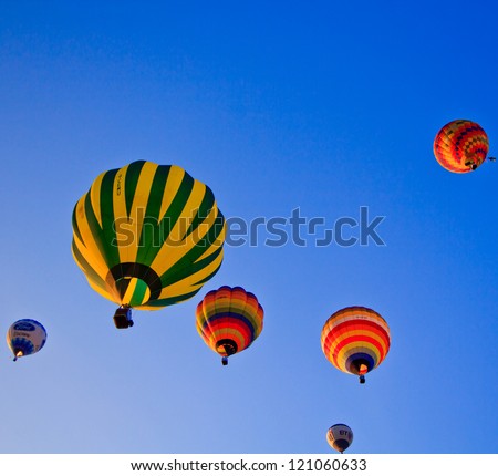 CHIANGMAI, THAILAND-NOVEMBER 24 : People come to watch the release of balloons in the night at Thailand International Balloon Festival in Chiang Mai on November 24, 2012 in Chiangmai,Thailand