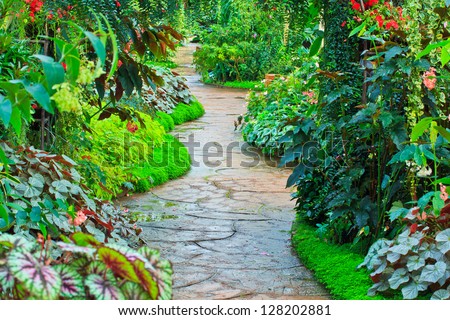 Garden path in Flower garden