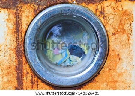 Old washing machines are washing