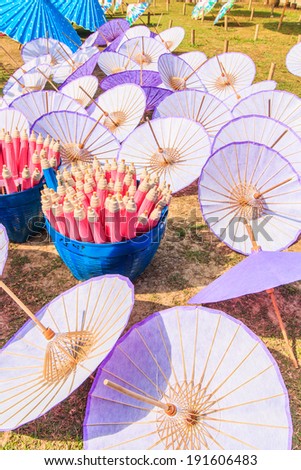 Paper umbrella handmade umbrella Chiang Mai Thailand