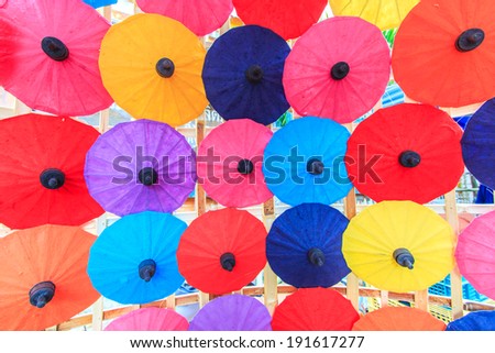 Paper umbrella handmade umbrella Chiang Mai Thailand