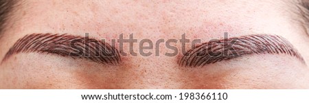 Permanent eyebrow tattoo - permanent make up on eyebrows