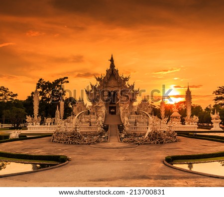 Thailand Temple - Wat Rong Khun of Chiangrai Asia Thailand