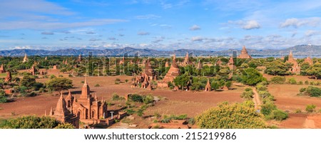 A view at Bagan old ancient temple in Bagan Myanmar , Asia