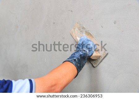 construction - plasterer concrete