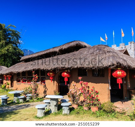 The ancient China Village in Yunnan, in Mae Hong Son Thailand