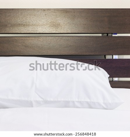 Pillows on the bed