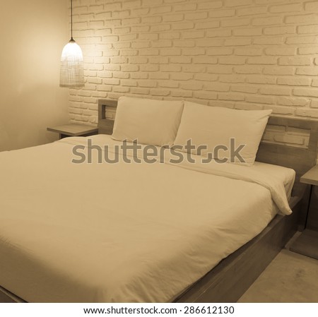 bed in the room