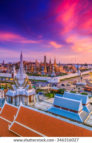 Bangkok city Temple of the Emerald Buddha Bangkok, Asia Thailand