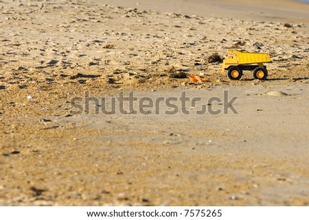Toy Truck on the Beach