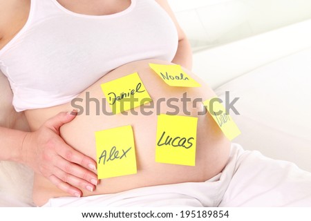 A Pregnant woman with Boy names
