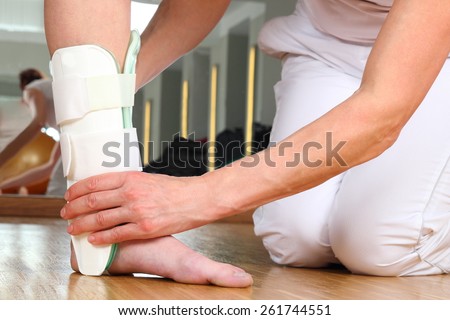 A Orthopedist  with Patient and Ankle Problems