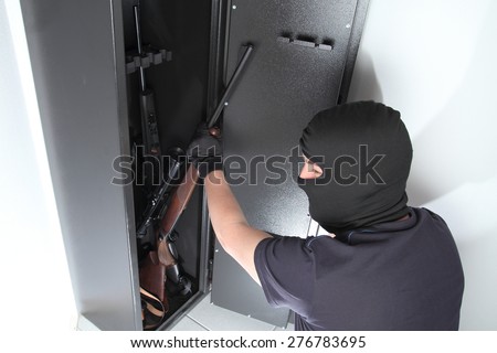 A Burglary and theft on Guns in a gun safe