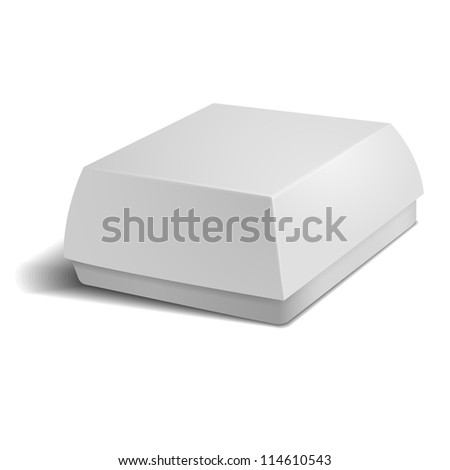 White food box packaging for hamburger lunch White food box packaging for hamburger lunch