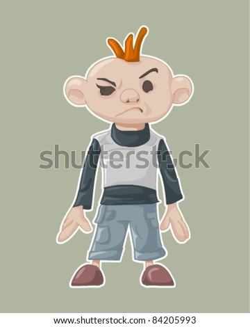 Boy With Orange Hair Stock Vector Illustration 84205993 : Shutterstock