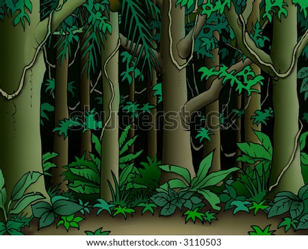 wallpaper jungle. Cartoon Jungle Background