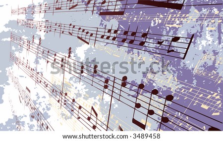 Textured Music Background (also available in vector)