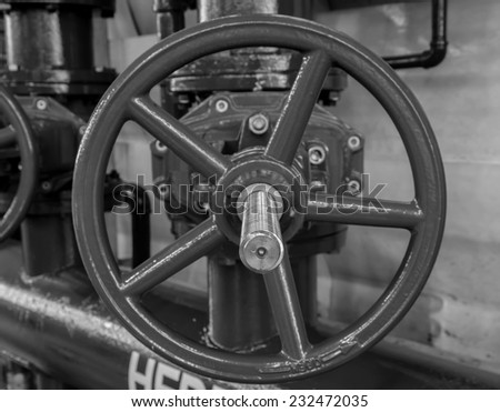 black and white the water sprinkler system control, fire fighting