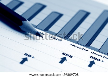 Stock market charts monitoring.