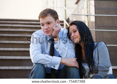 Young couple in depression