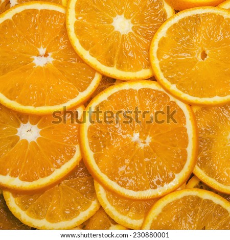 Healthy citrus fruity food. Slice of fresh orange background