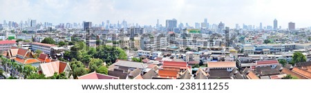 Bangkok, Thailand, Southeast Asia - aerial view from Golden Mount