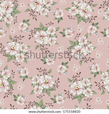 Seamless Vintage Flower Pattern Seamless Vintage Flower Pattern