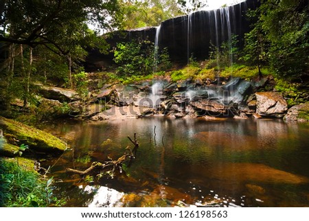 Waterfalls, caves, large.Phukradueng National Parks Thailand