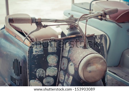 Classic old motorcycle