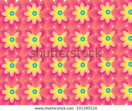 colorful flower pattern with lines, bottom spring, vector illustration