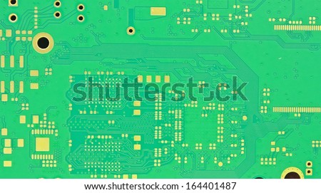 Thermal pads can be seen in several locations on this Printed circuit board (PCB)