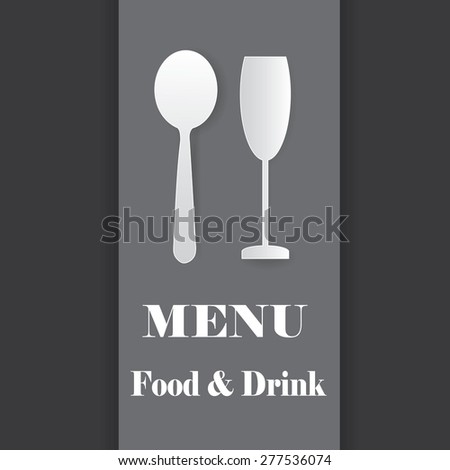 menu design food drink dishes concept