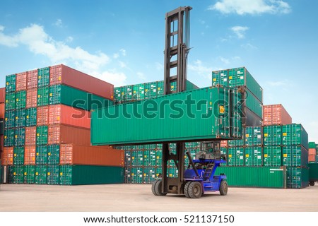 Containers in the port, Shipping & Transportation concept