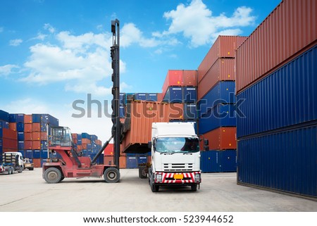 Containers in the port, Shipping & Transportation concept