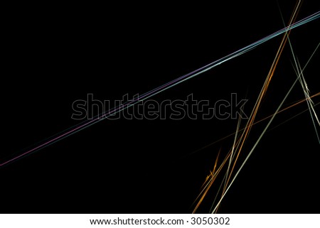 abstract line background on black with blank space for text