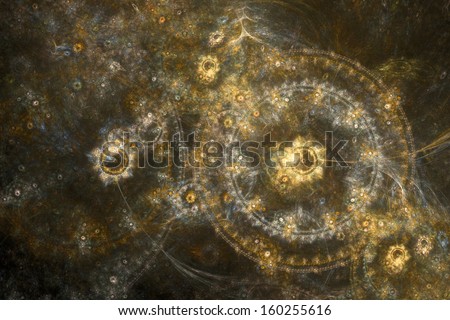 Abstract fractal background with Lost time theme