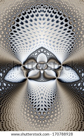 Abstract fractal background - Warrior of light - abstract resemblance of an angel, with a detailed background pattern